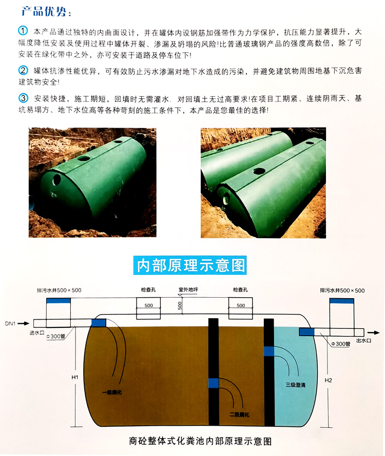 沁阳玻璃钢化粪池